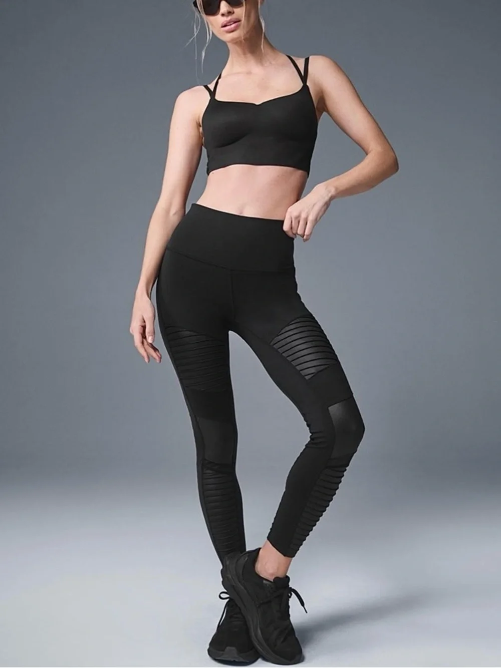ALO Yoga Black High-Waist Moto Leggings | XS